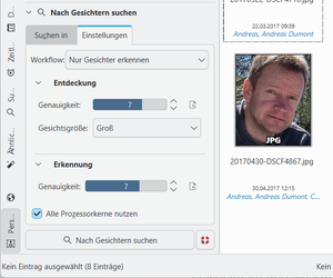 Gesichtserkennung mit digiKam